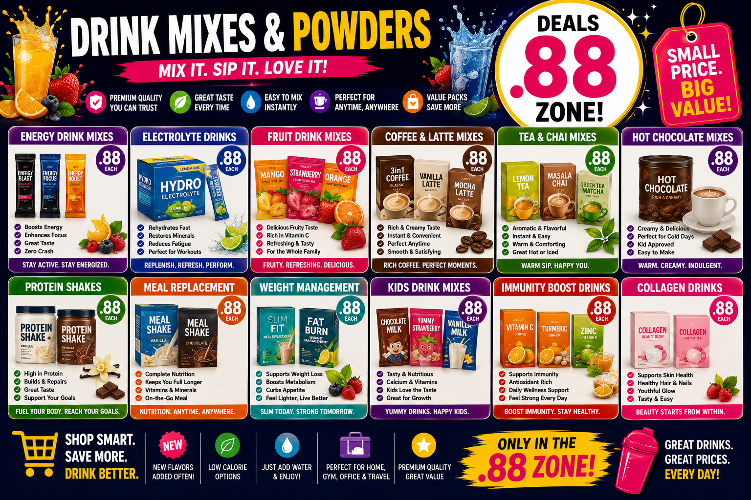 DRINK MIXES & POWDER