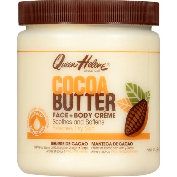 Queen Helene Cocoa Butter Crème Face & Body Lotion for Dry Skin