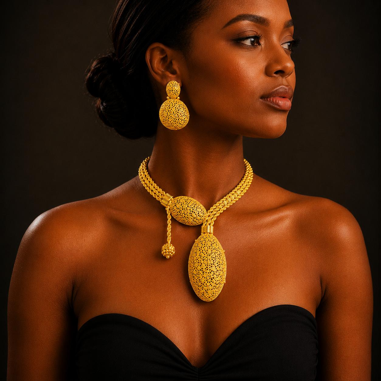 The Linguère Filigree Pendant Set