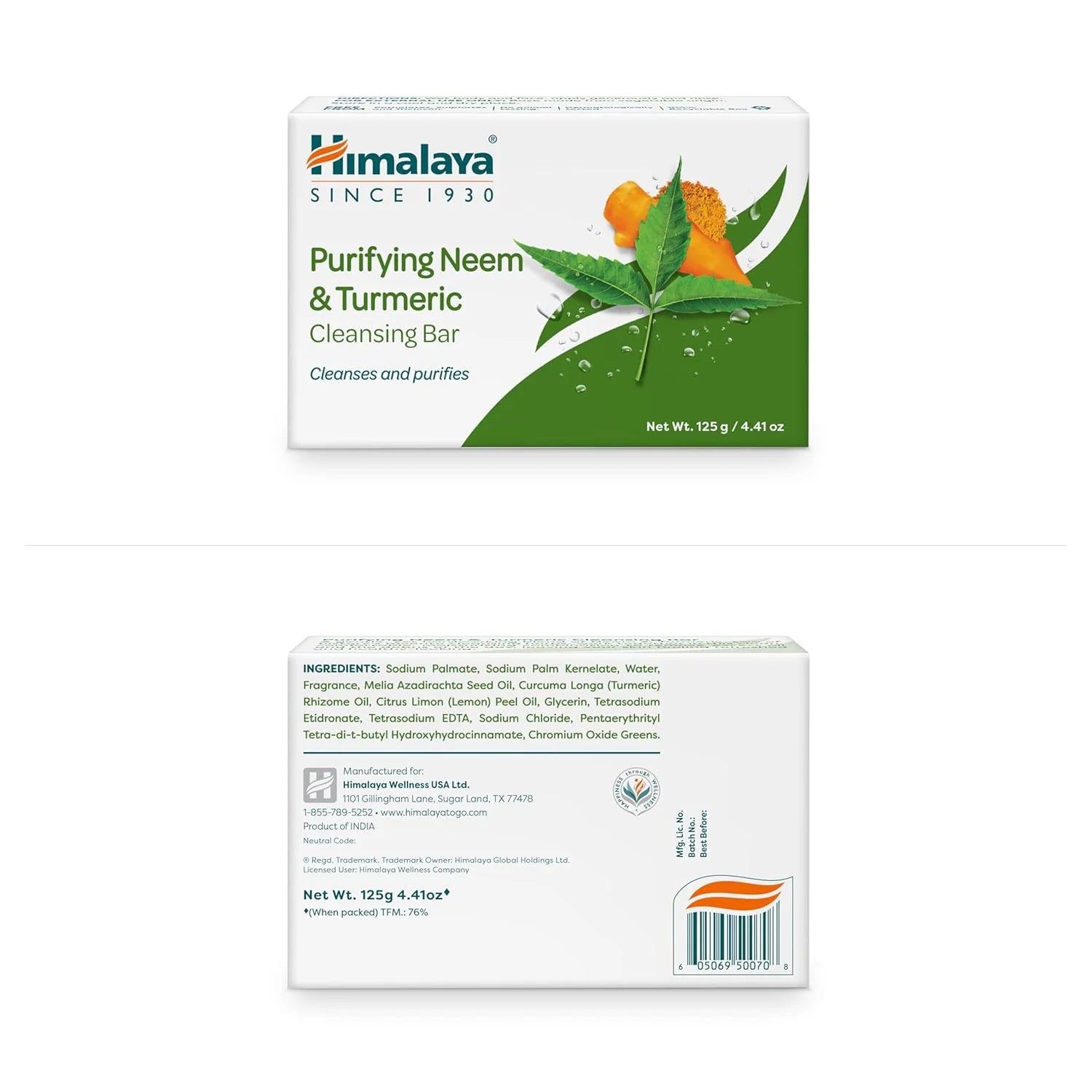 Himalaya Purifying Neem & Turmeric Cleansing Bar