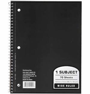 1 Subject Notebook
