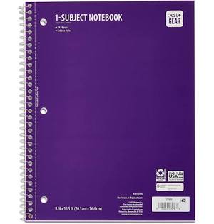 1 Subject Notebook